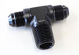 Aeroflow Tee with NPT On Side 1/2" to -8AN (AF825-08-08BLK) AF825-08-08BLK