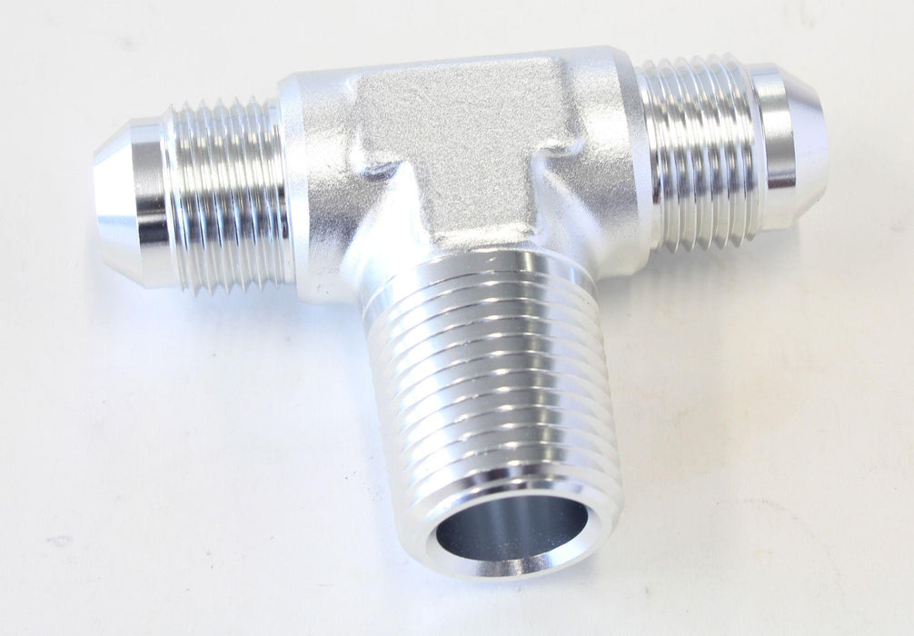 Aeroflow Tee with NPT On Side 1/2" to -8AN (AF825-08-08S)