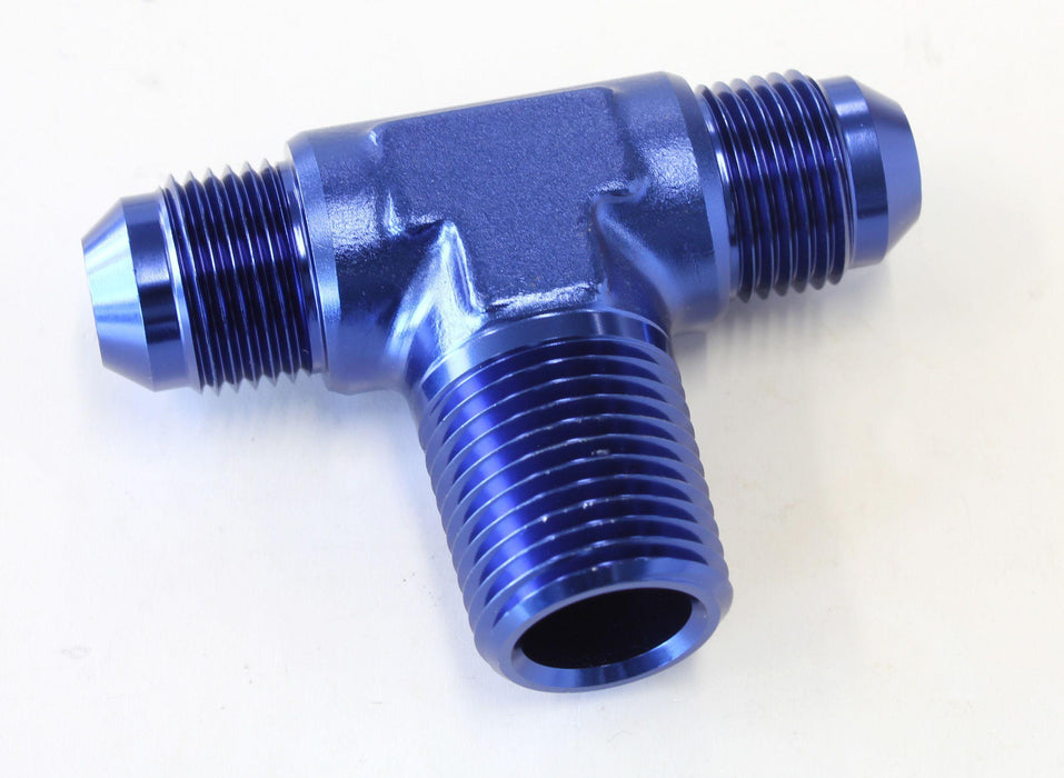 Aeroflow Tee with NPT On Side 1/2" to -8AN (AF825-08-08)