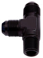 Aeroflow Tee with NPT On Run 3/8" to -8AN (AF826-08BLK) AF826-08BLK