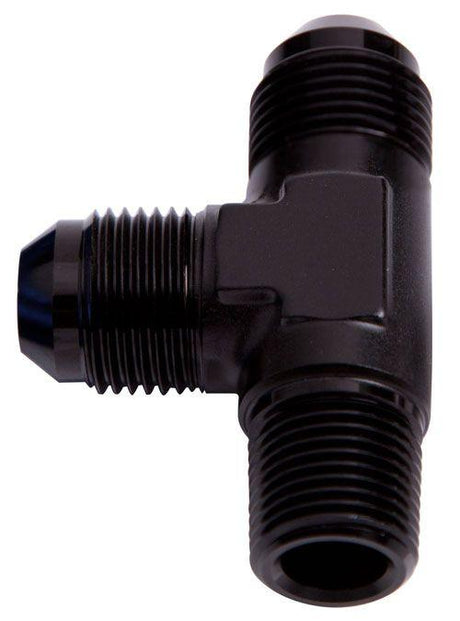 Aeroflow Tee with NPT On Run 1/2" to -10AN (AF826-10BLK) AF826-10BLK