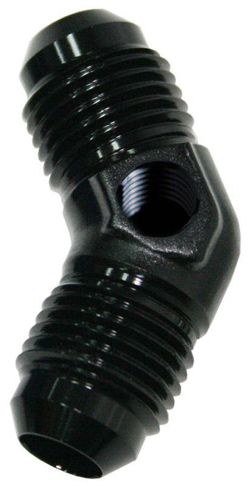 Aeroflow 45° Male Flare Union -6AN (AF827-06PBLK)