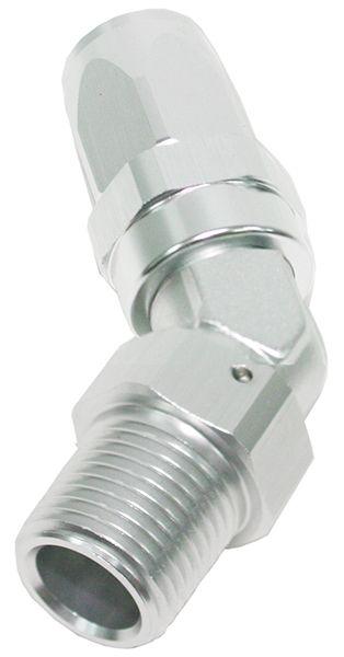Aeroflow Male NPT Taper Swivel 45° Hose End 3/8" to -6AN (AF828-06-06S) AF828-06-06S
