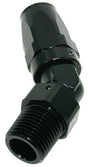 Aeroflow Male NPT Taper Swivel 45° Hose End 3/4" to -16AN (AF828-16-12BLK) AF828-16-12BLK