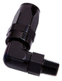 Aeroflow Male NPT Taper Swivel 90° Hose End 3/8" to -8AN (AF829-08-06BLK) AF829-08-06BLK