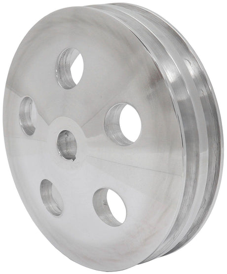 Aeroflow Power Steering Pump Pulley with Double Groove - Chrome Finish (AF83-1004) AF83-1004