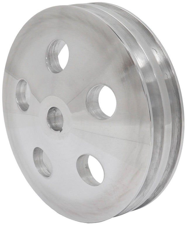Aeroflow Power Steering Pump Pulley with Double Groove - Chrome Finish (AF83-1004) AF83-1004
