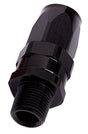 Aeroflow Male NPT Taper Swivel Straight Hose End 1/2" to -10AN (AF830-10-08BLK)