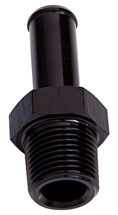 Aeroflow Male NPT to Barb Straight Adapter 1/8" to 3/8" (AF841-02-06BLK)