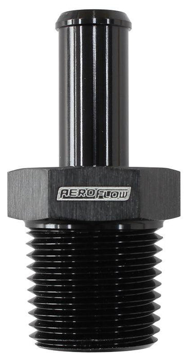 Aeroflow Male NPT to Straight AN Hose Barb (AF841-06-06ANBLK)