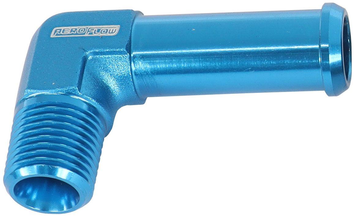 Aeroflow Male NPT to Barb 90° Adapter 1/8" to 3/8" (AF842-02-06) AF842-02-06