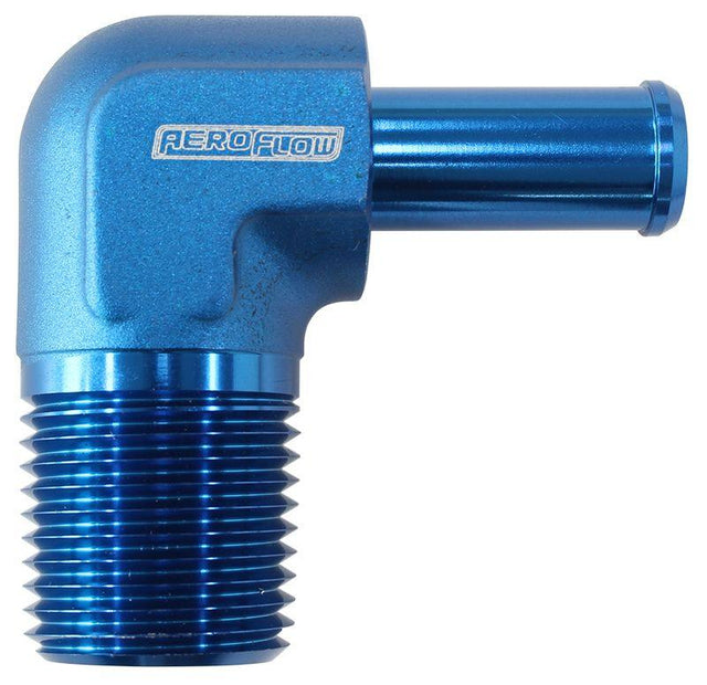 Aeroflow Male NPT to 90 Deg AN Hose Barb (AF842-08-08AN) AF842-08-08AN