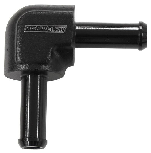 Aeroflow 90° Barb To Barb Hose Joiner - Black (AF843-05BLK) AF843-05BLK