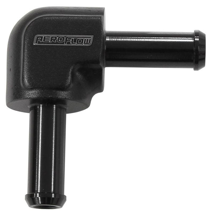 Aeroflow 90° Barb To Barb Hose Joiner - Black (AF843-05BLK)