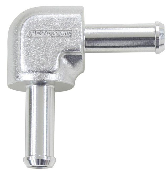 Aeroflow 90° Barb To Barb Hose Joiner - Silver (AF843-10S) AF843-10S