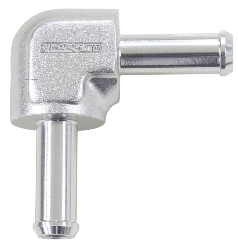 Aeroflow 90° Barb To Barb Hose Joiner - Silver (AF843-12S) AF843-12S