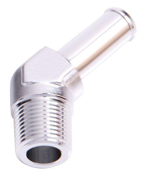 Aeroflow Male NPT to Barb 45° Adapter 1/8" to 1/4" (AF845-04S)