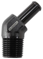 Aeroflow Male NPT to 45° AN Hose Barb (AF845-06-06ANBLK) AF845-06-06ANBLK