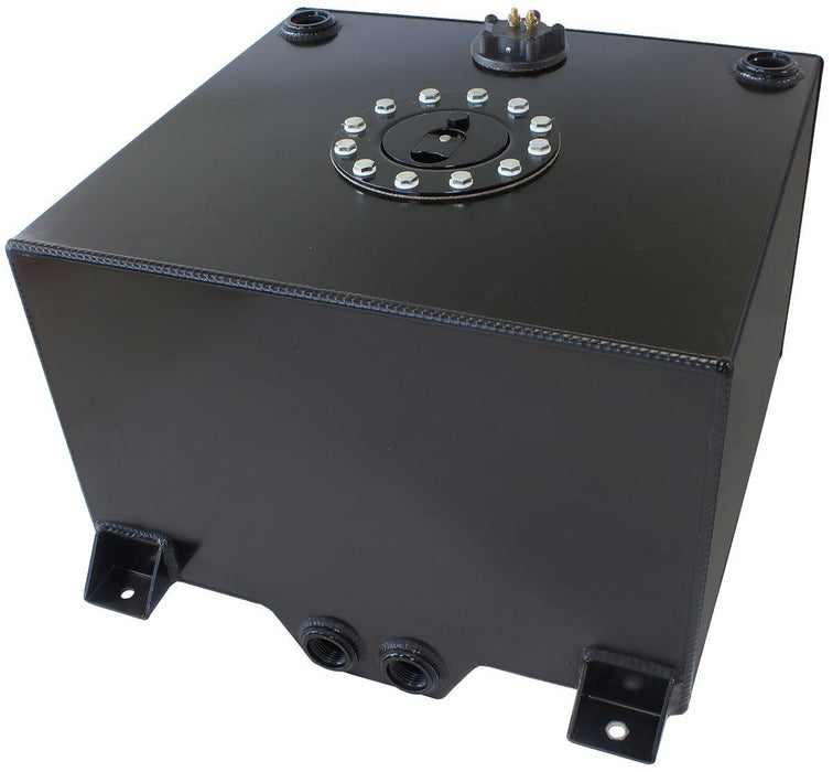 Aeroflow Aluminium 15 Gallon (57L) Fuel Cell with Cavity/Sump & Fuel Sender (Black) (AF85-2150ASBLK)