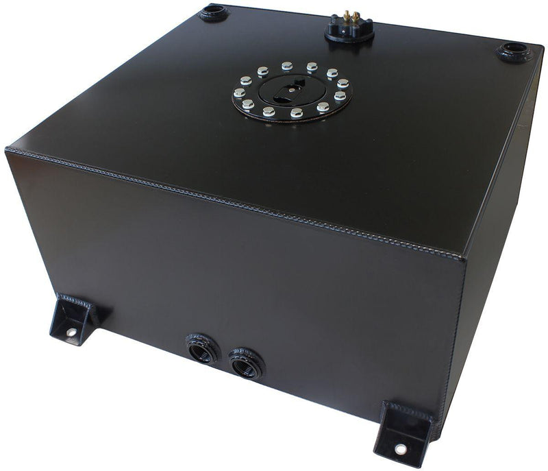 Aeroflow Aluminium 15 Gallon (57L) Fuel Cell with Flat Bottom & Fuel Sender (Black) (AF85-2151ASBLK) AF85-2151ASBLK