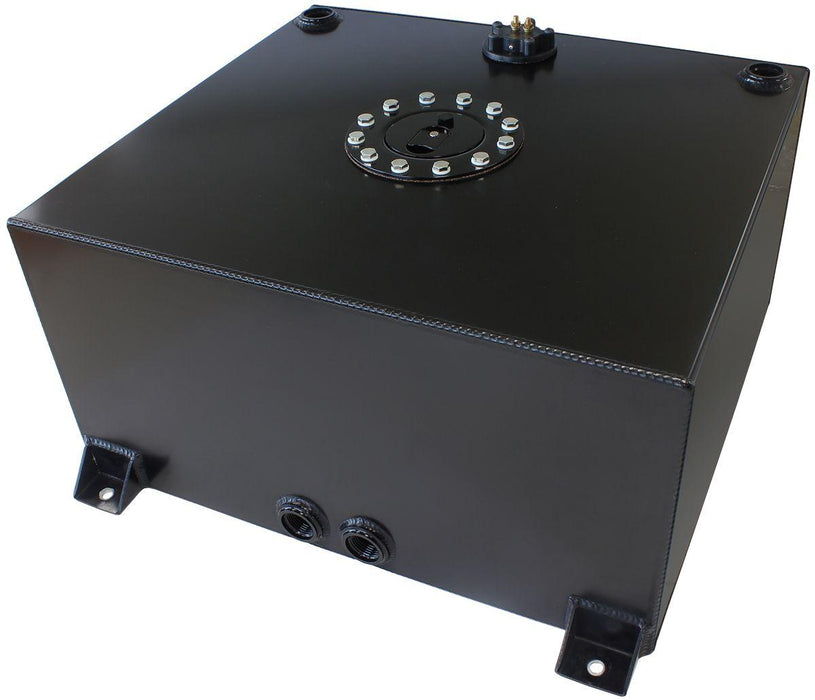 Aeroflow Aluminium 15 Gallon (57L) Fuel Cell with Flat Bottom & Fuel Sender (Black) (AF85-2151ASBLK)