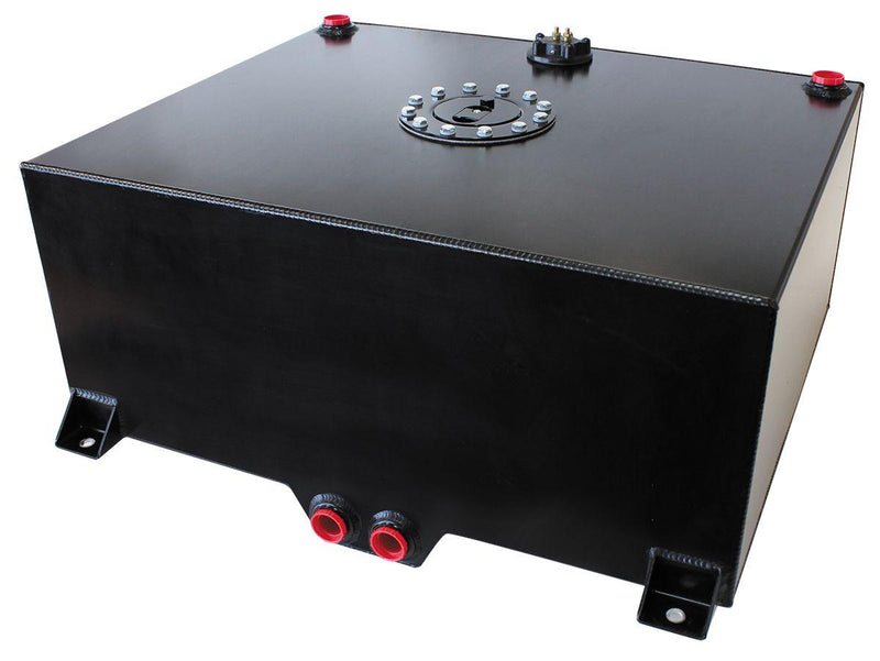 Aeroflow Aluminium 20 Gallon (76L) Fuel Cell with Cavity/Sump & Fuel Sender (Black) (AF85-2200ASBLK) AF85-2200ASBLK