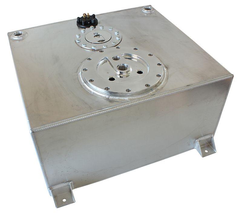 Aeroflow Aluminium 15 Gallon (57L) Fuel Cell Flat Bottom Triple 40mm Pump Hanger & Fuel Sender (AF85-4051AS) AF85-4051AS