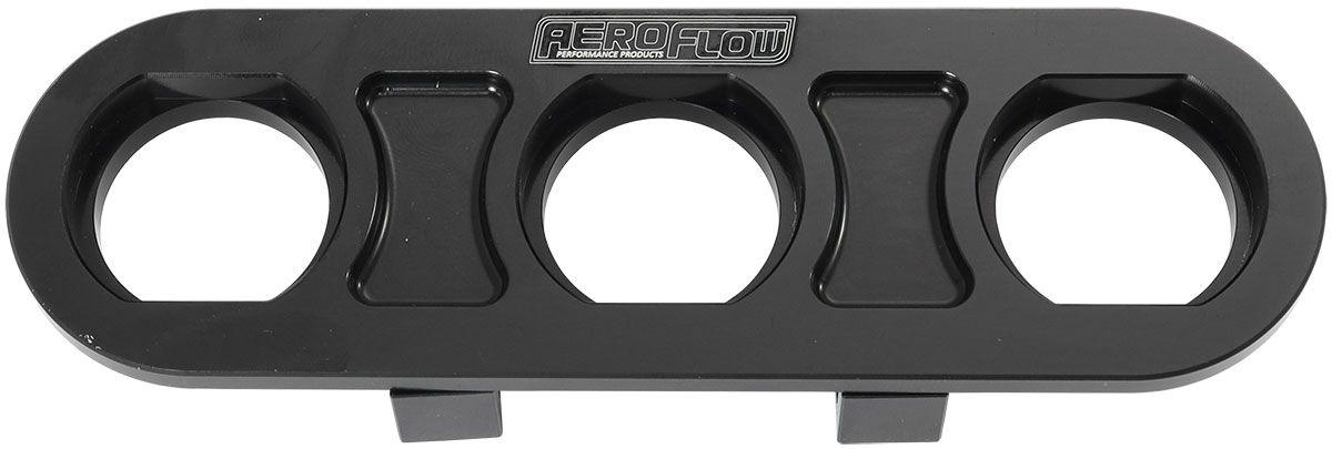 Aeroflow Universal Modular 3-Port Billet Bulkhead Plate (AF88-2020BLK)