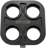 Aeroflow Universal Modular 4-Port Square Billet Bulkhead Plate (AF88-2022BLK) AF88-2022BLK