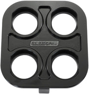 Aeroflow Universal Modular 4-Port Square Billet Bulkhead Plate (AF88-2022BLK) AF88-2022BLK
