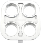 Aeroflow Universal Modular 4-Port Square Billet Bulkhead Plate (AF88-2022) AF88-2022