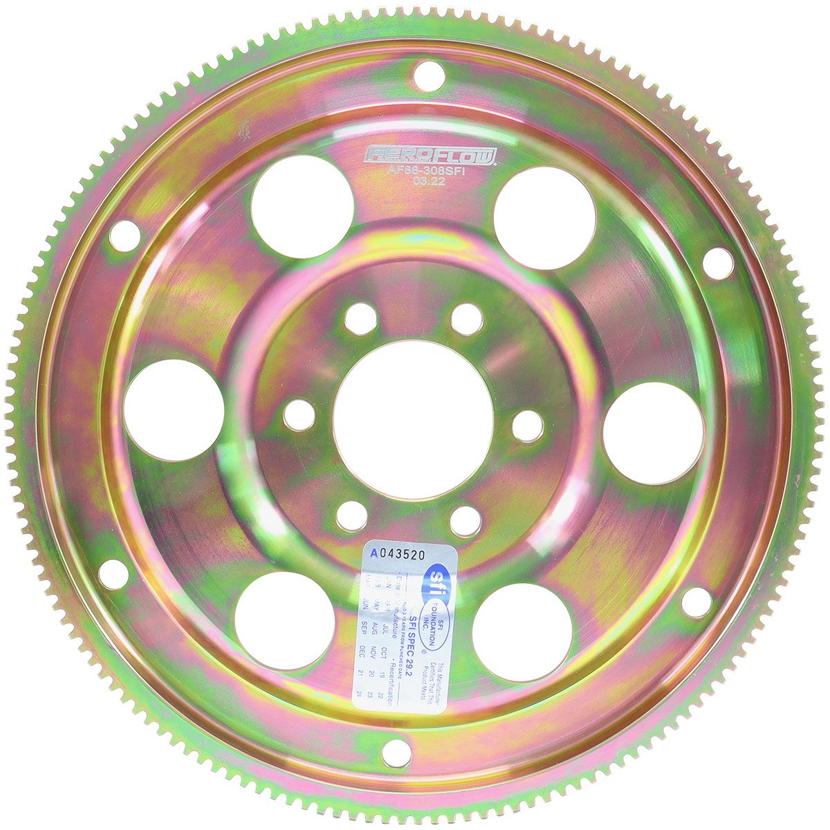 Aeroflow Holden 253-308 153 Tooth Internal Balance Billet Flexplate - SFI Approved (AF88-308SFI)