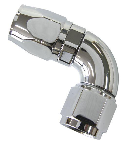 Aeroflow 880 Elite Series Full Flow Cutter Swivel 90° Hose End -4AN (AF883-04)