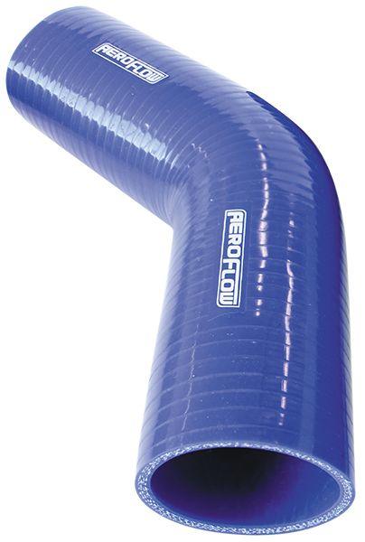 Aeroflow Gloss Blue 45° Silicone Elbow Hose 2-1/2" (63mm) I.D (AF9002-250) AF9002-250