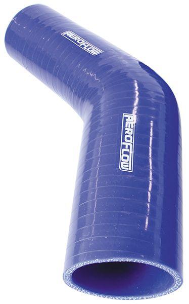 Aeroflow Gloss Blue 45° Silicone Reducer / Expander Hose 3" (76mm) to 2-1/2" (63mm) I.D (AF9002-300-250) AF9002-300-250