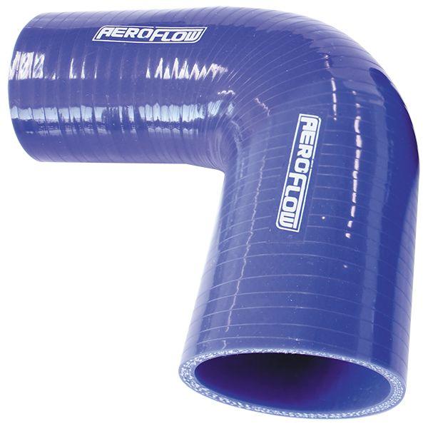 Aeroflow Gloss Blue 90° Silicone Reducer / Expander Hose 2-1/2" (63mm) to 2" (51mm) I.D (AF9003-250-200)