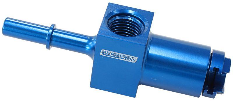 Aeroflow Push-On 3/8" Female to Male EFI Fuel Fitting - Blue (AF905-02) AF905-02