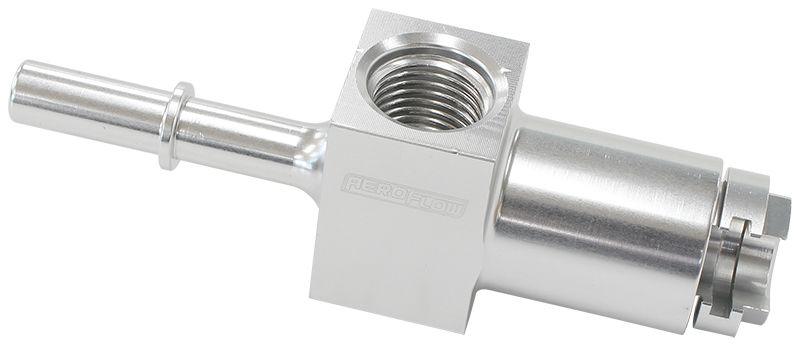 Aeroflow Push-On 3/8" Female to Male EFI Fuel Fitting - Silver (AF905-02S) AF905-02S