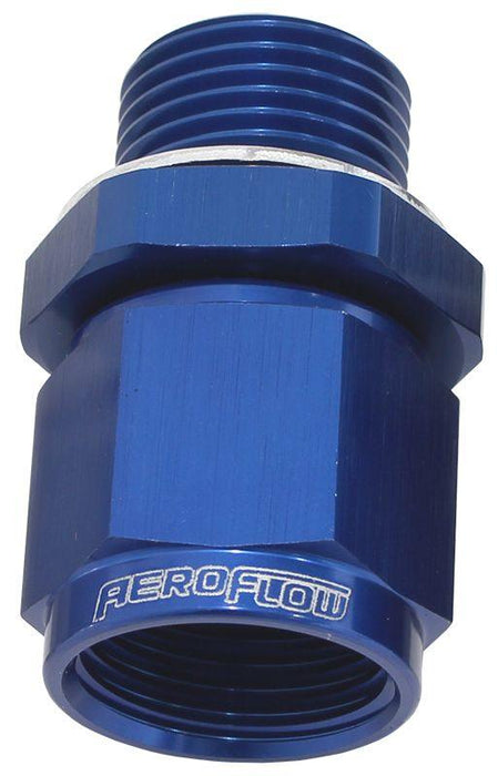 Aeroflow Metric To Female AN Swivel Adapters - Blue (AF906-08-M12)