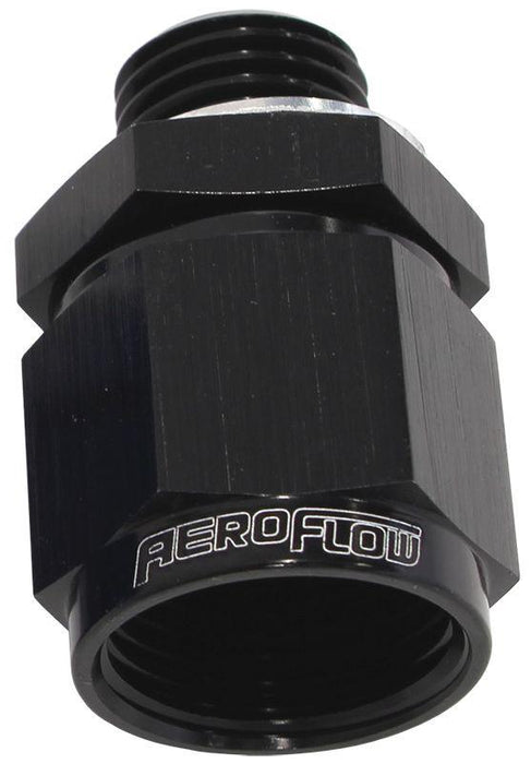 Aeroflow Male M14 x 1.5 to Female -8AN Swivel Adapter (AF906-08-M14BLK)