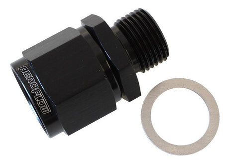 Aeroflow Male M18 x 1.5 to Female -10AN Swivel Adapter (AF906-10-M18BLK) AF906-10-M18BLK