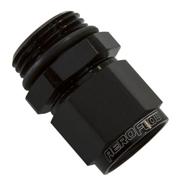 Aeroflow Male -6 ORB to Female -6AN Swivel Adapter (AF907-06BLK) AF907-06BLK