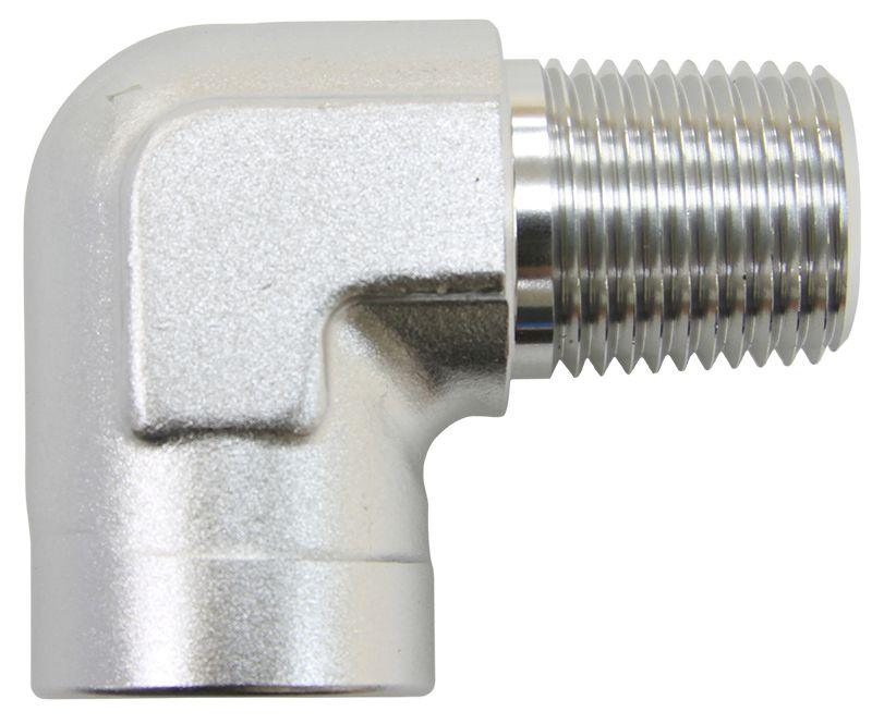 Aeroflow 90° NPT Female to Male NPT Fitting 1/8" (AF914-02S)