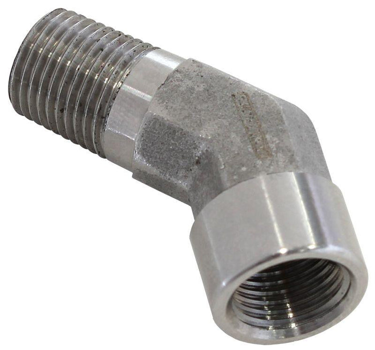 Aeroflow 45° NPT Female to Male NPT Fitting 1/8" (AF915-02SS)