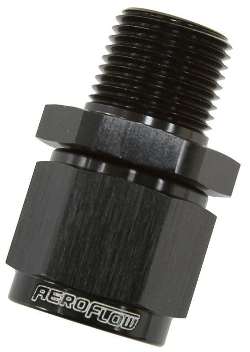 Aeroflow Male NPT to Female AN Straight Fitting 1/8" to -3AN (AF916-03-02BLK)