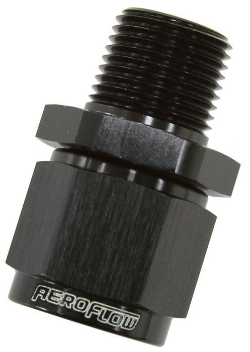 Aeroflow Male NPT to Female AN Straight Fitting 1/8" to -4AN (AF916-04-02BLK)