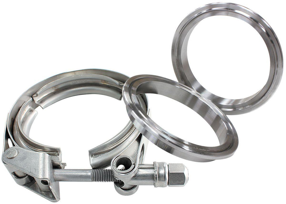 Aeroflow 1-1/2" (38.1mm) V-Band Clamp Kit with Aluminium Weld Flanges (AF92-1500D)