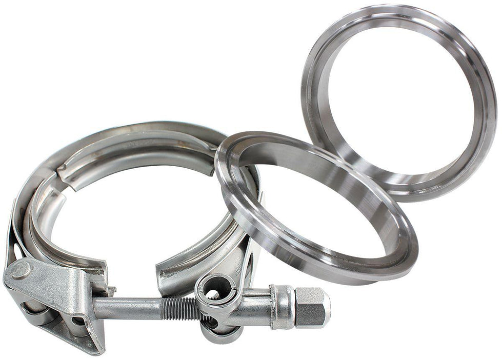 Aeroflow 1-3/4" (44mm) V-Band Clamp Kit with Stainless Steel Weld Flanges (AF92-1750SS)