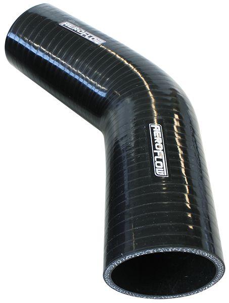 Aeroflow Gloss Black 45° Silicone Elbow Hose 1-1/4" (32mm) I.D (AF9202-125) AF9202-125