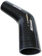 Aeroflow Gloss Black 45° Silicone Reducer / Expander Hose 2-3/4" (70mm) to 2" (51mm) I.D (AF9202-275-200) AF9202-275-200
